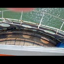 Die Schienen, auf der die Hàn-Brücke gedreht werden kann